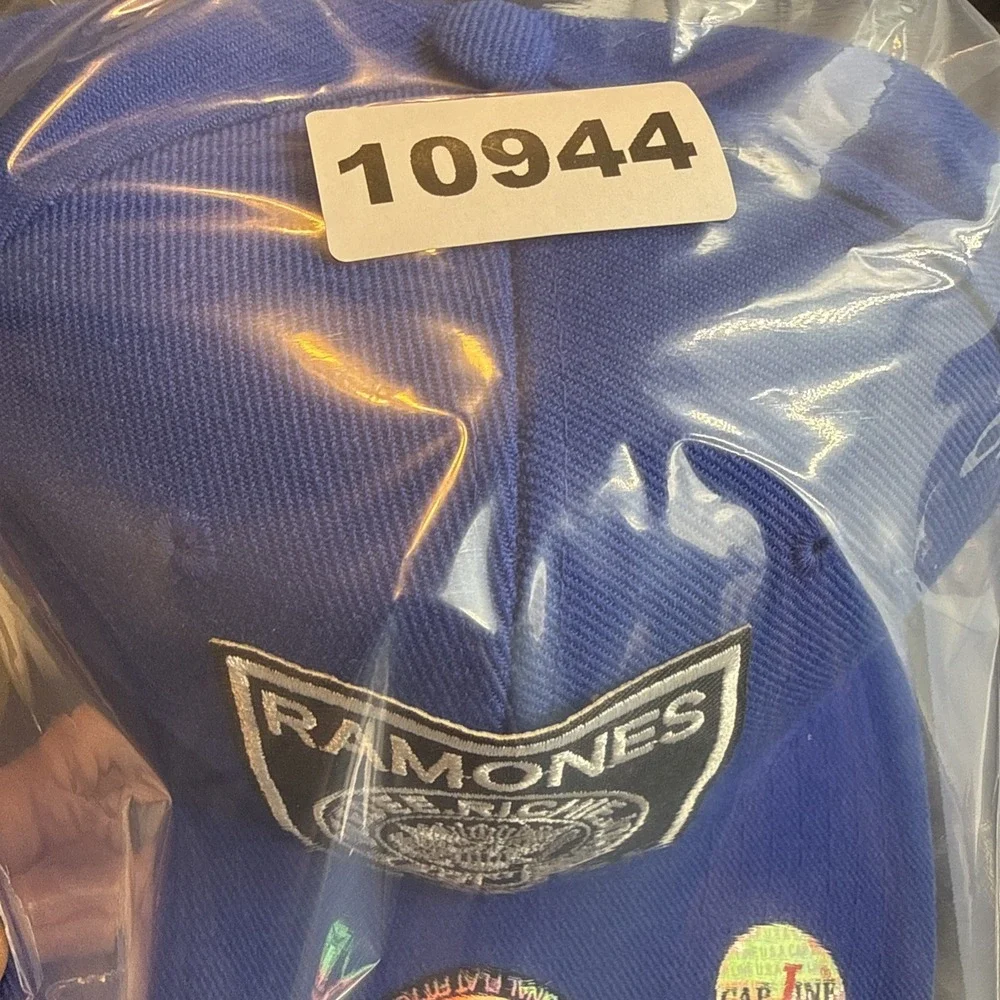 RAMONES Music Band Logo Patch Adjustable‎ Baseball Cap blue Hat flat bill
